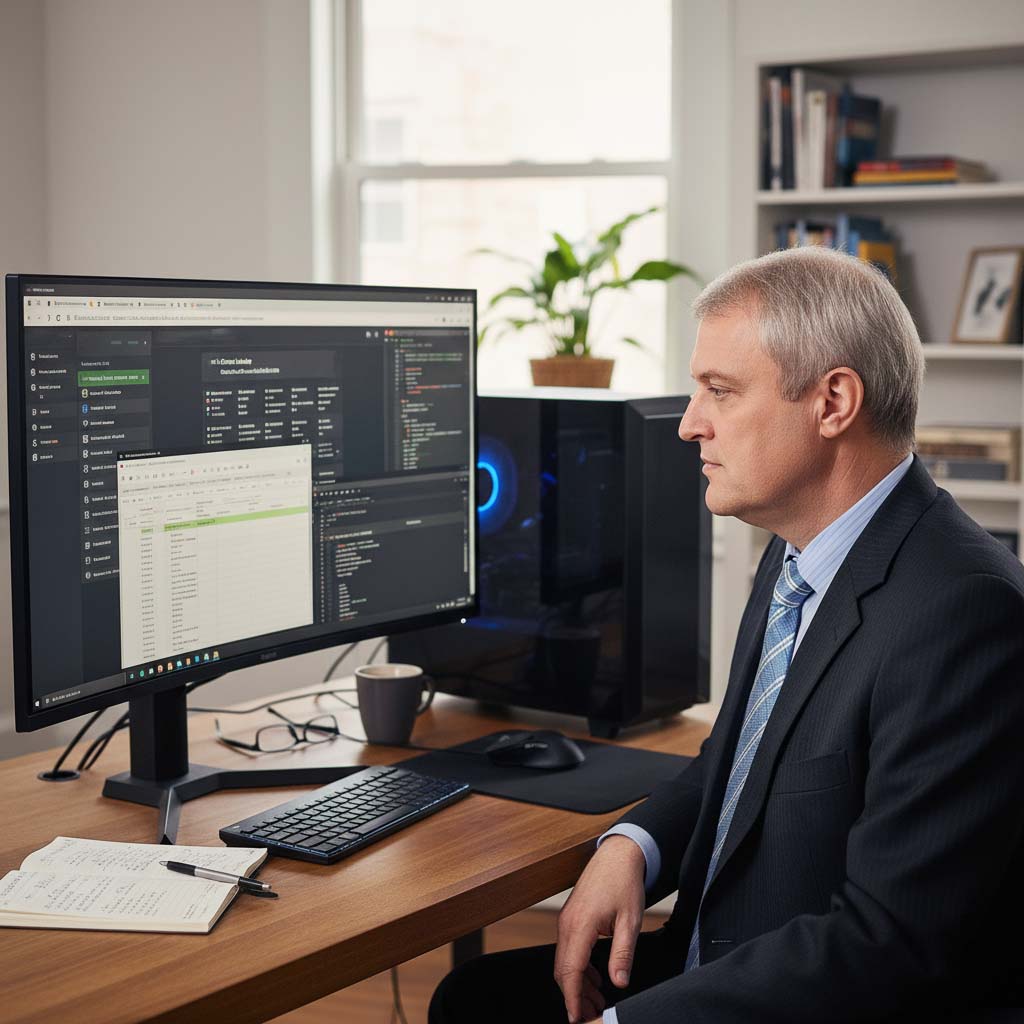 Анатолий Снежко за работой