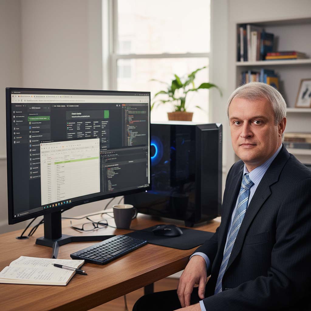 Анатолий Снежко за работой